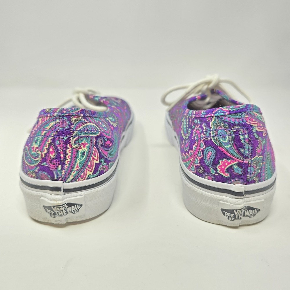 Vans Authentic Purple Paisley Canvas Low Top Sneakers Womens 6 Mens 4.5 - Picture 12 of 16